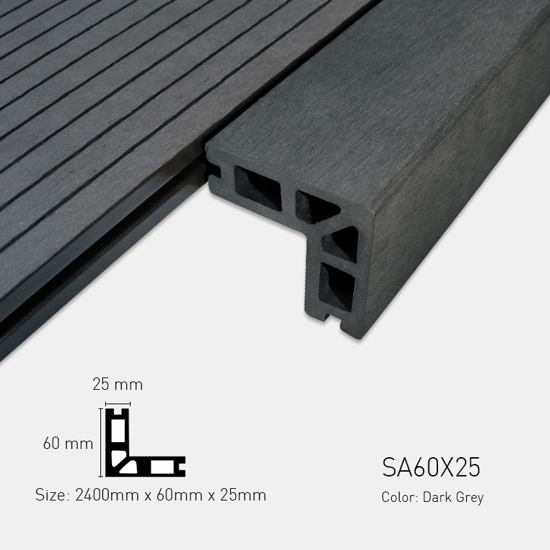 Gỗ Nhựa Awood SA60x25 Dark Grey