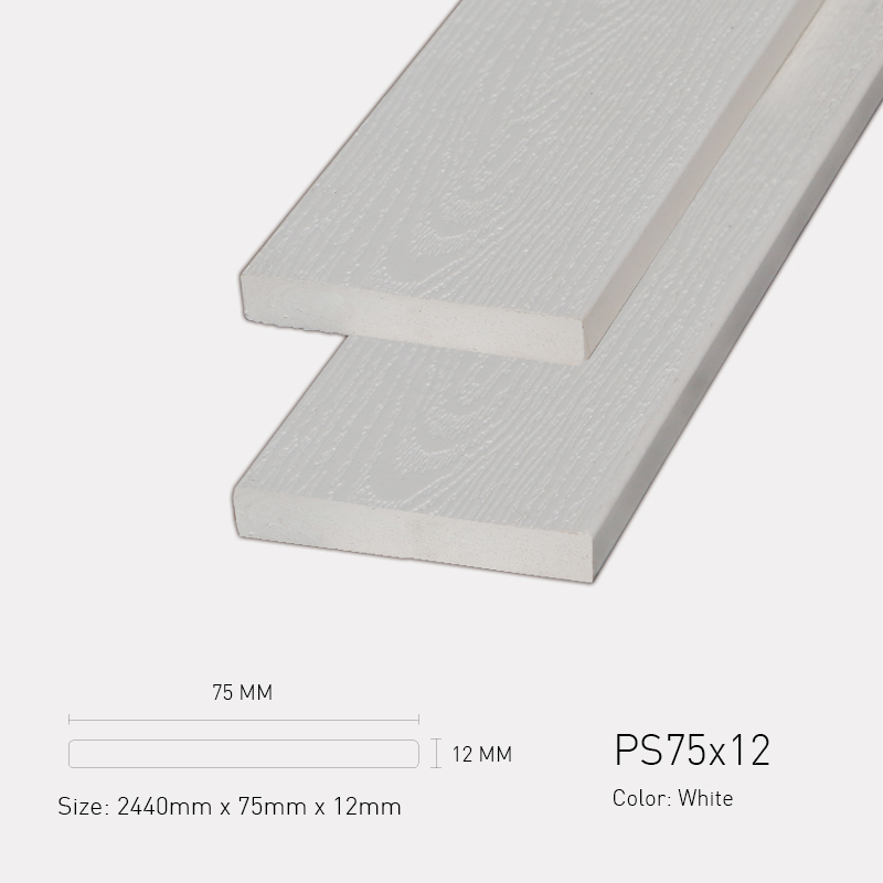 Gỗ Nhựa UltraWood PS75x12 White