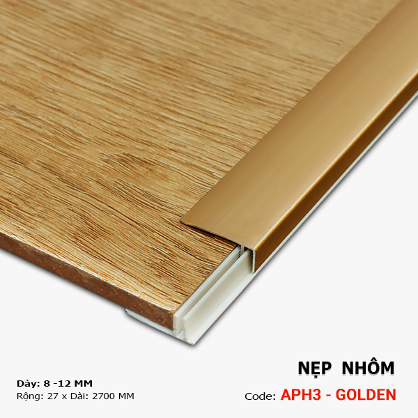 Nẹp Nhôm APH3 Golden 12mm