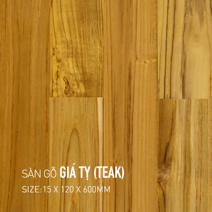 Sàn Gỗ Giá Tỵ - Teak 120x600mm