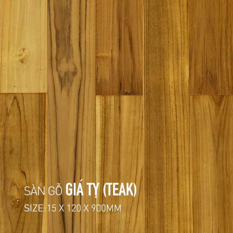 Sàn Gỗ Giá Tỵ - Teak 120x900mm