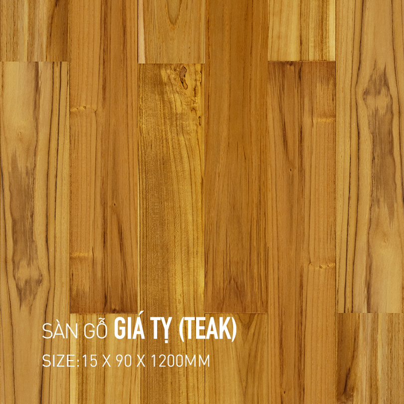 Sàn Gỗ Giá Tỵ - Teak 90x1200mm