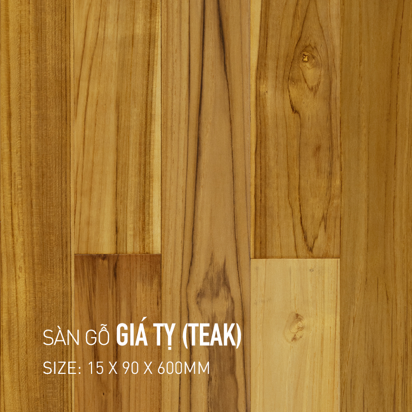 Sàn Gỗ Giá Tỵ - Teak 90x600mm