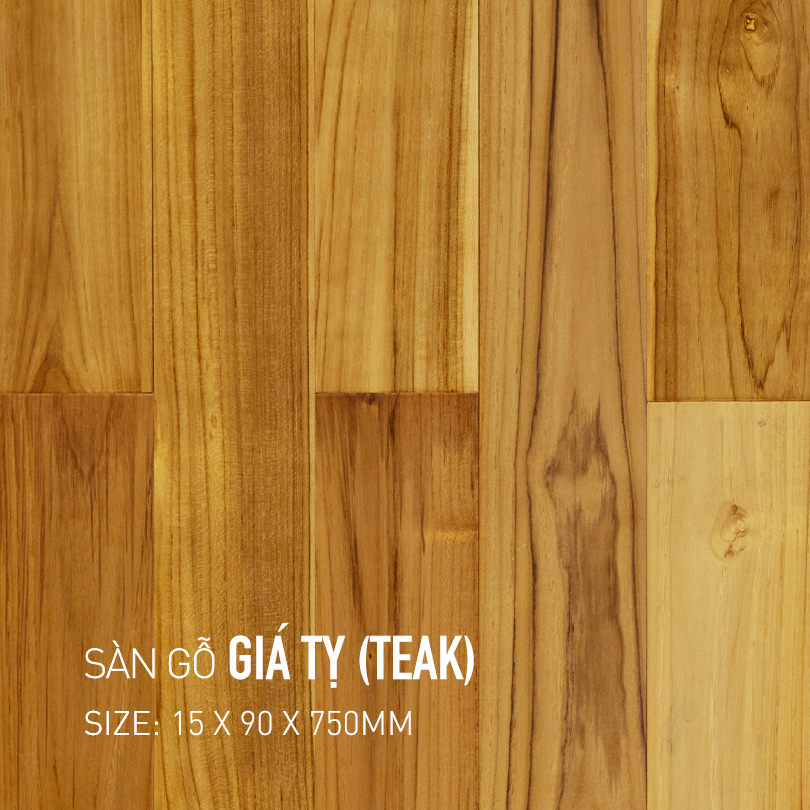 Sàn Gỗ Giá Tỵ - Teak 90x750mm