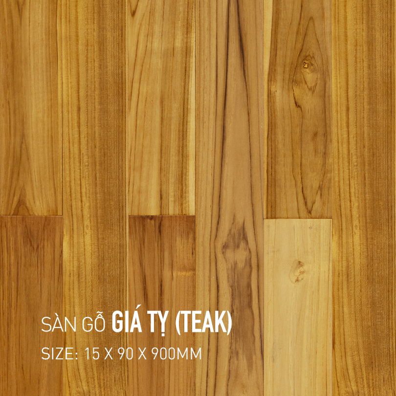 Sàn Gỗ Giá Tỵ - Teak 90x900mm