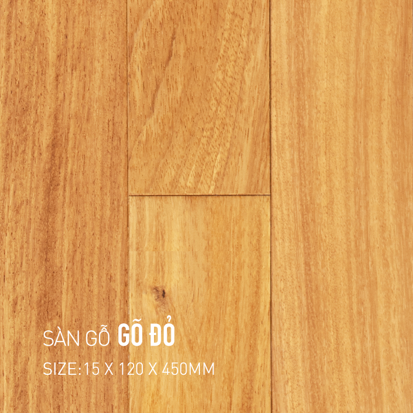 Sàn Gỗ Gõ Đỏ 120x450mm