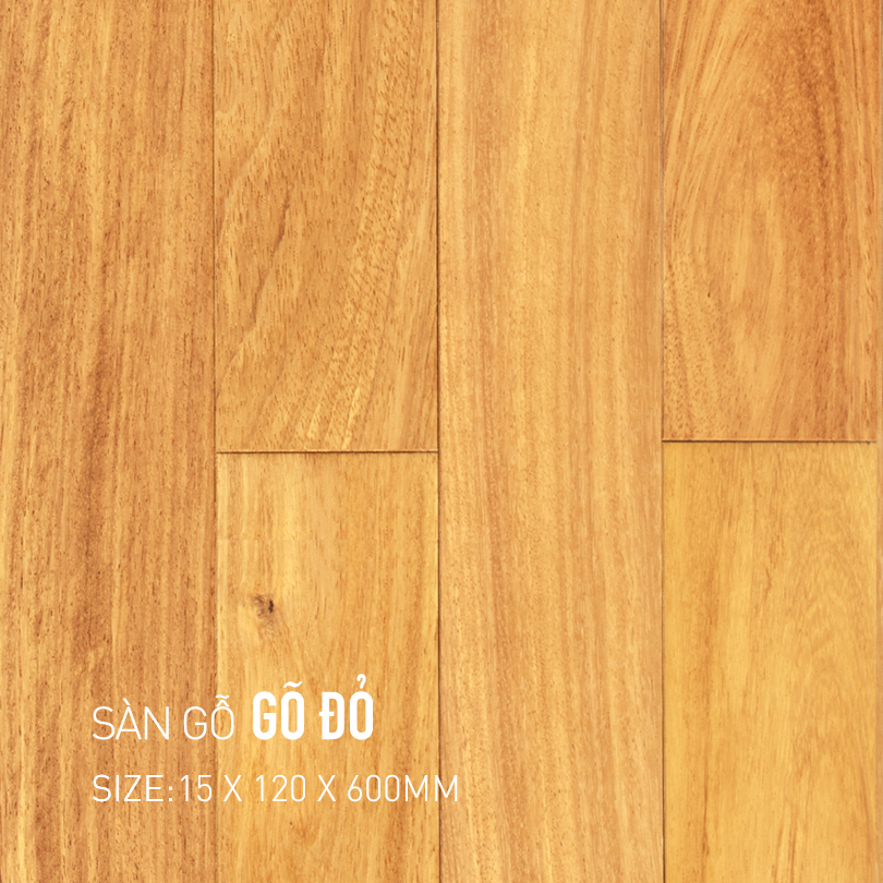 Sàn Gỗ Gõ Đỏ 120x600mm