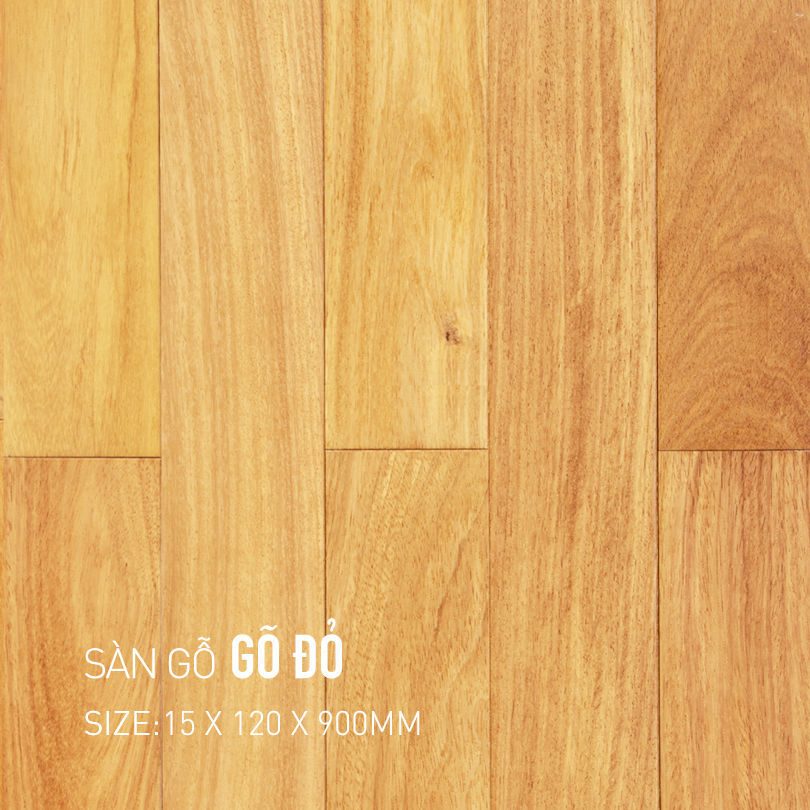 Sàn Gỗ Gõ Đỏ 120x900mm