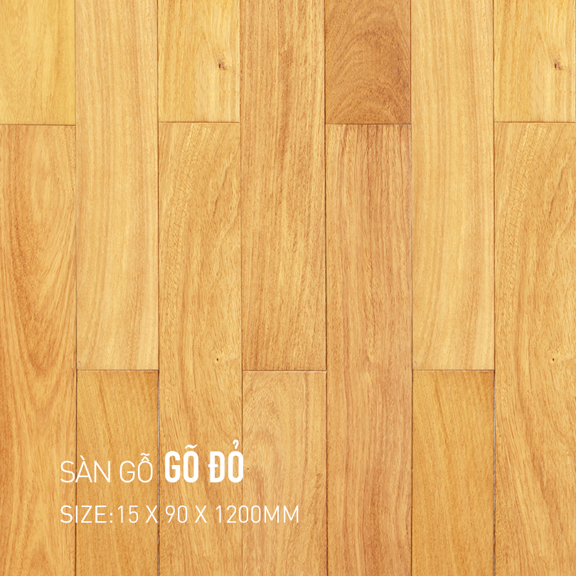 Sàn Gỗ Gõ Đỏ 90x1200mm