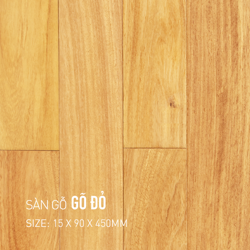Sàn Gỗ Gõ Đỏ 90x450mm