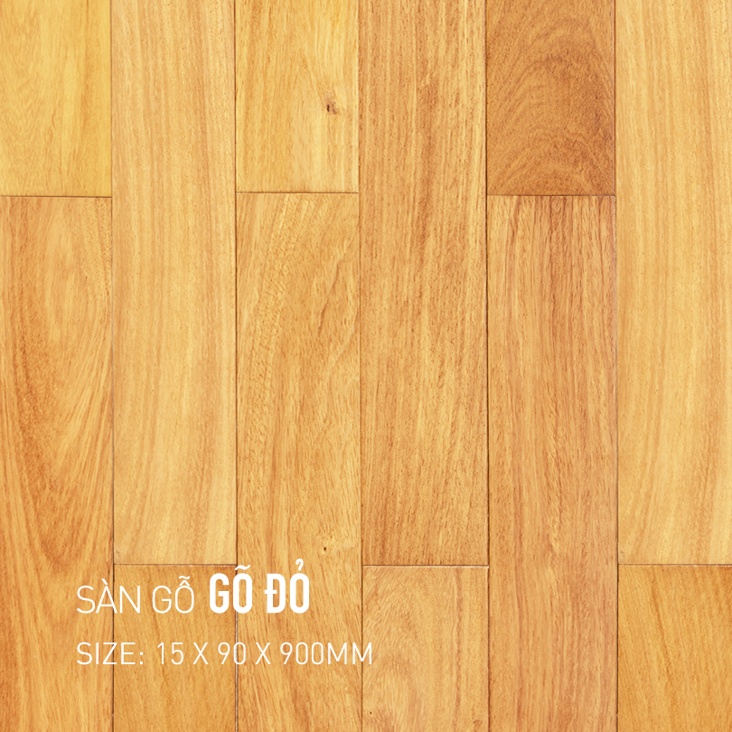 Sàn Gỗ Gõ Đỏ 90x900mm