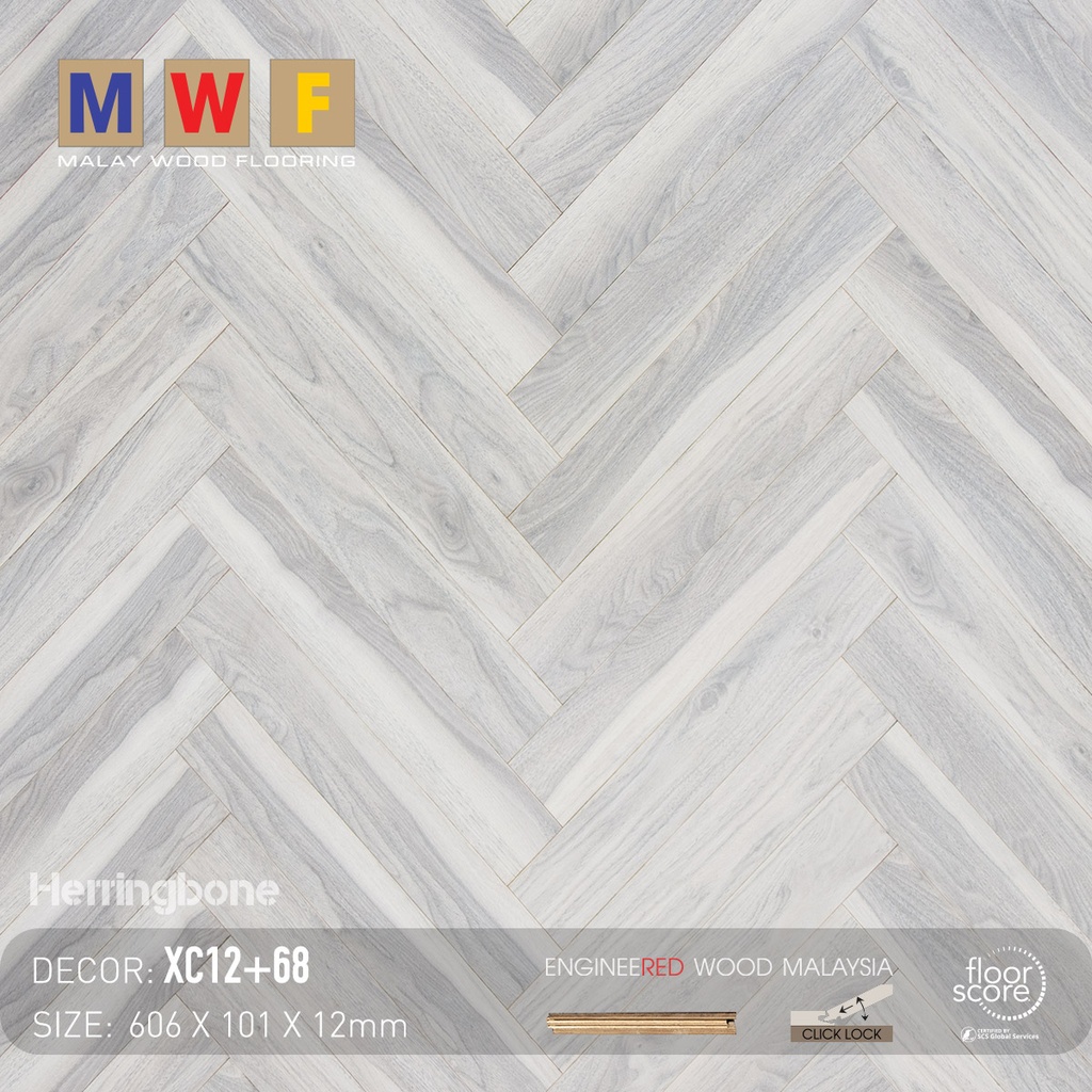 Sàn Gỗ MalayWood Xương Cá XC12+68