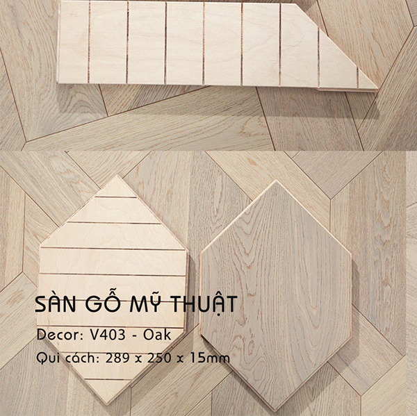 Sàn Gỗ Mỹ Thuật Oak - V403