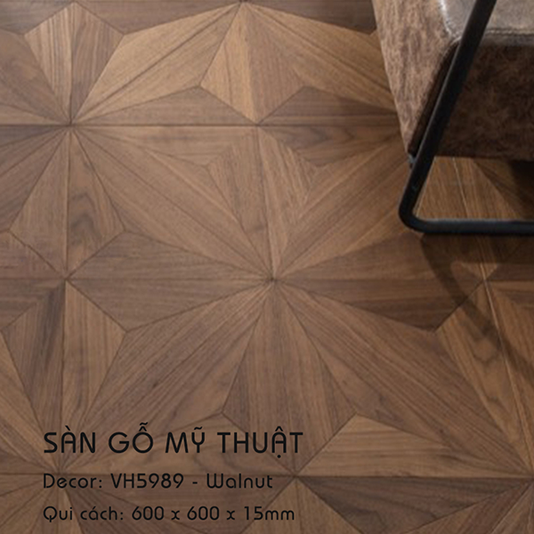 Sàn Gỗ Mỹ Thuật Walnut - VH5989