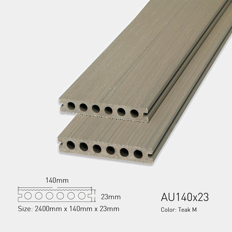 Sàn Gỗ Nhựa Ngoài Trời AWood AU140x23 Teak M
