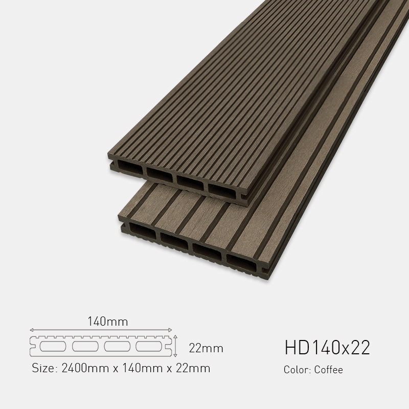 Sàn Gỗ Nhựa Ngoài Trời AWood HD140x22 Coffee