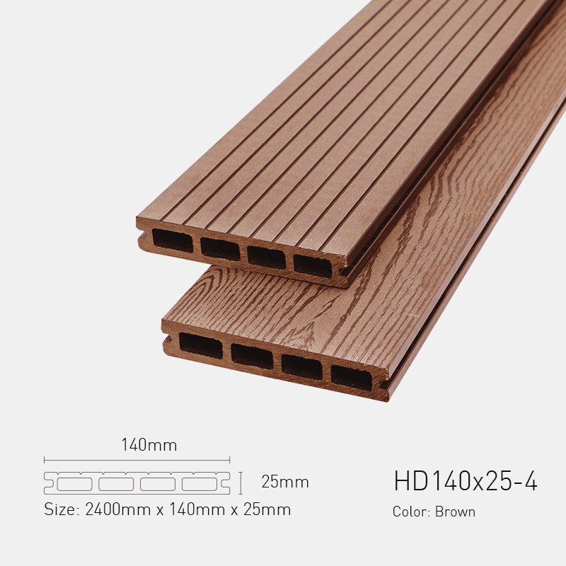 Sàn Gỗ Nhựa Ngoài Trời AWood HD140x25-4 Brown