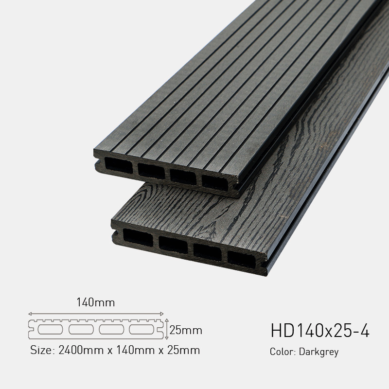 Sàn Gỗ Nhựa Ngoài Trời AWood HD140x25-4 Darkgrey
