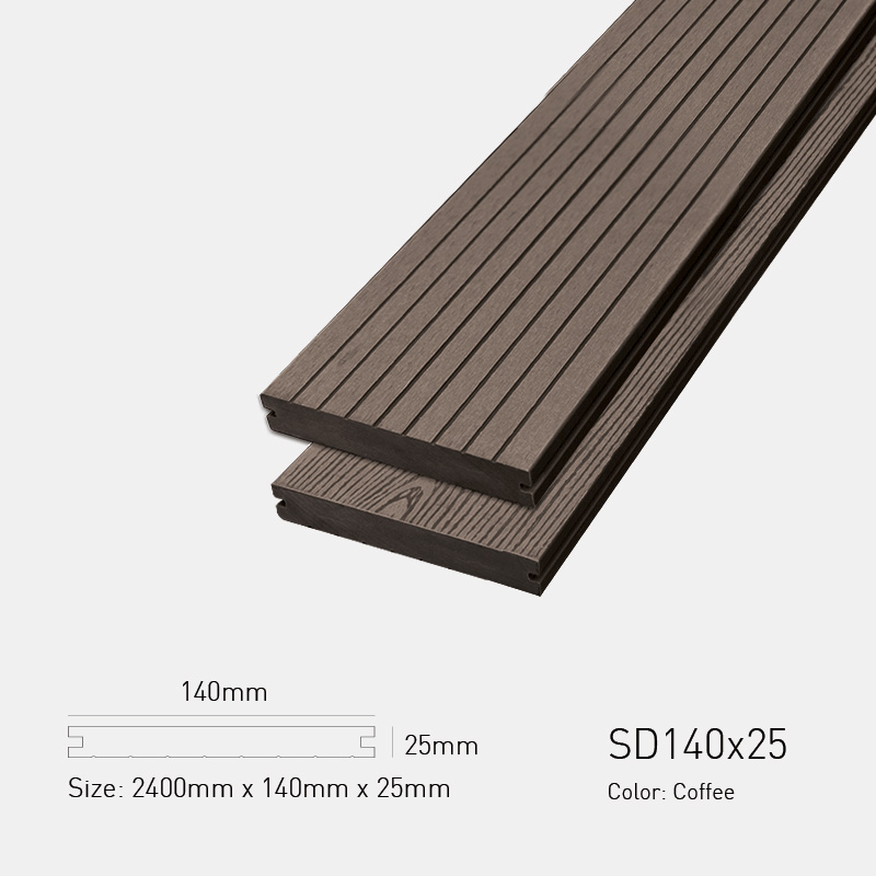 Sàn Gỗ Nhựa Ngoài Trời AWood SD140x25 Coffee