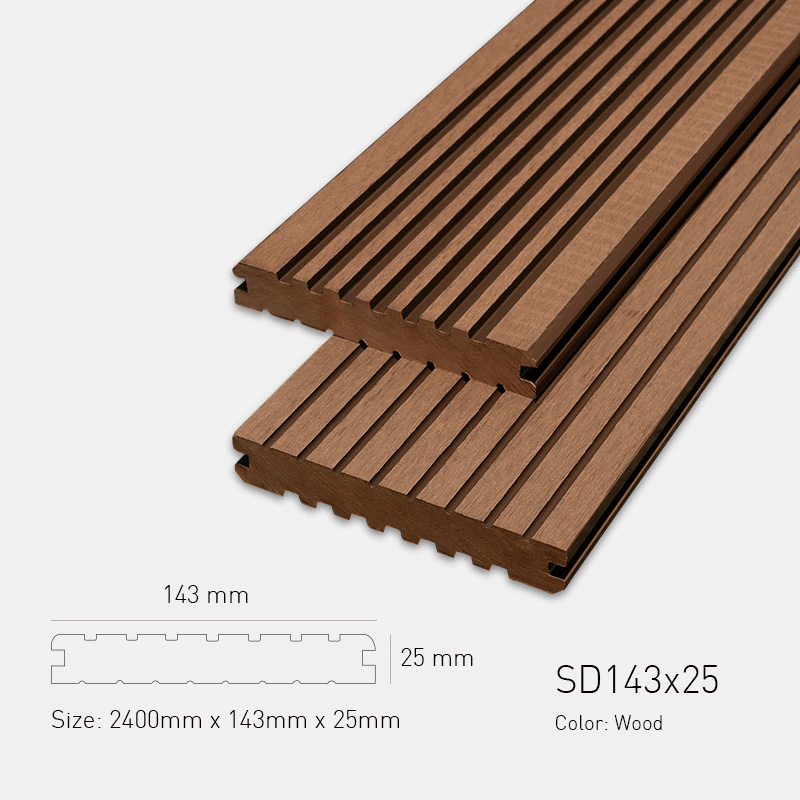 Sàn Gỗ Nhựa Ngoài Trời AWood SD143x25 Wood