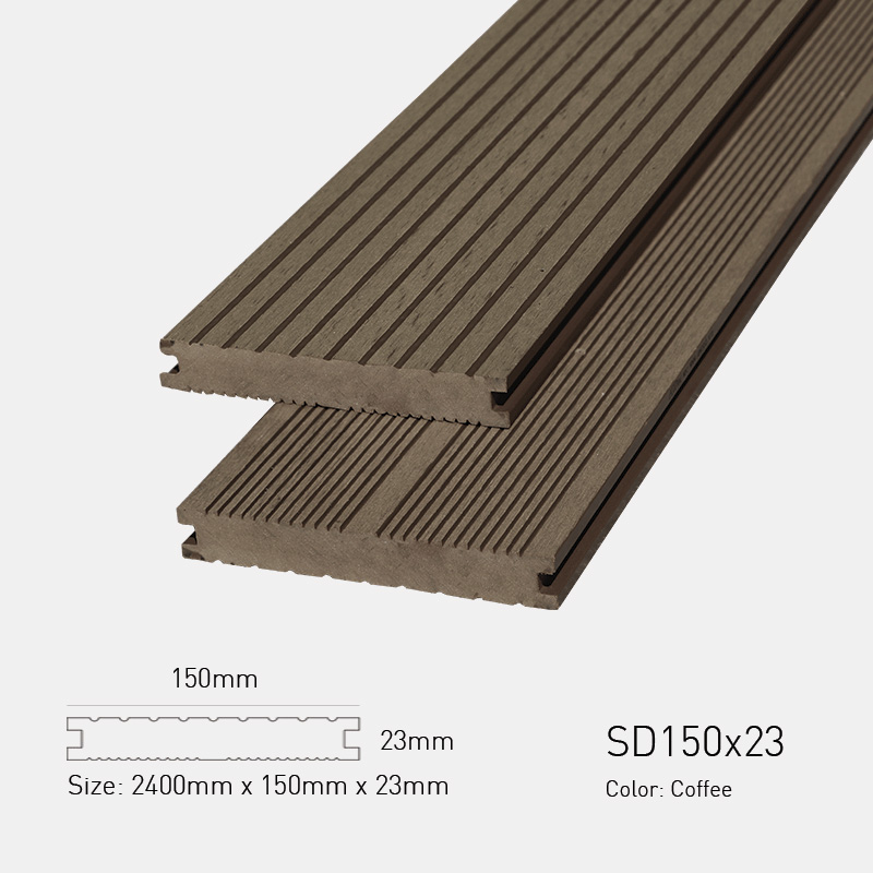 Sàn Gỗ Nhựa Ngoài Trời AWood SD150x23 Coffee