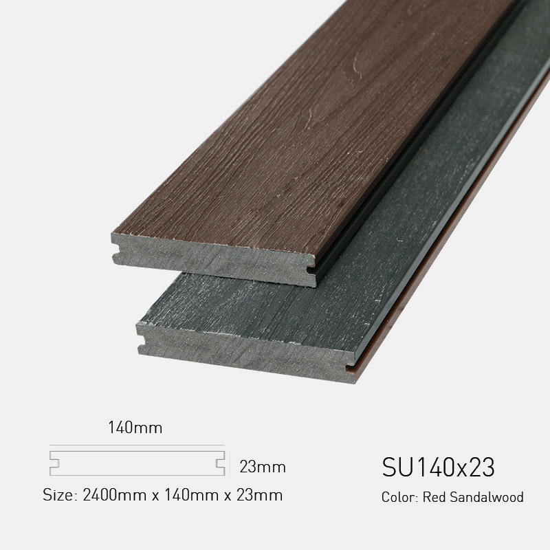 Sàn Gỗ Nhựa Ngoài Trời AWood SU140x23 Red Sandalwood