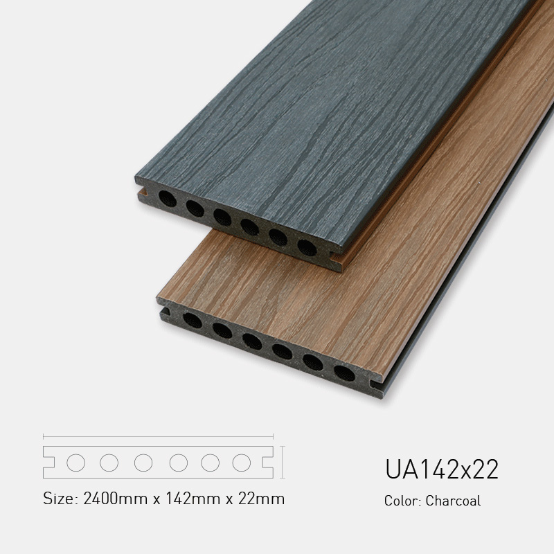 Sàn Gỗ Nhựa Ngoài Trời UltraWood UA142x22 Charcoal