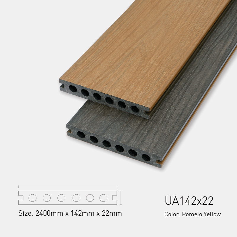 Sàn Gỗ Nhựa Ngoài Trời UltraWood UA142x22 Pomelo Yellow