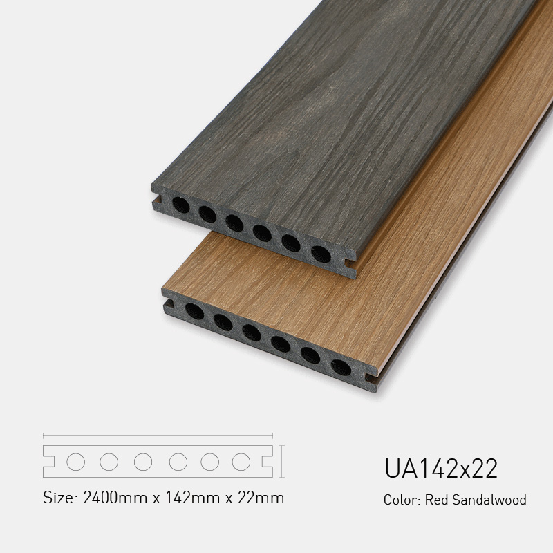 Sàn Gỗ Nhựa Ngoài Trời UltraWood UA142x22 Red Sandalwood