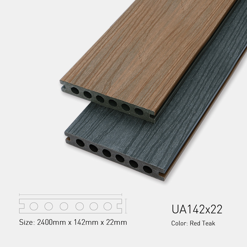Sàn Gỗ Nhựa Ngoài Trời UltraWood UA142x22 Red Teak