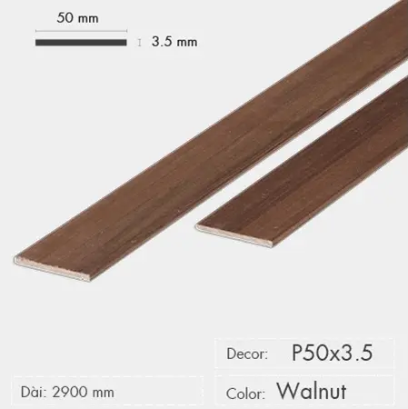 Tấm Ốp 3K P50x3.5 Walnut