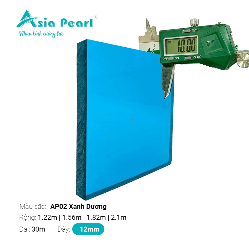 Nhựa Kính Cường Lực Asia Pearl AP02 Xanh Dương 12mm