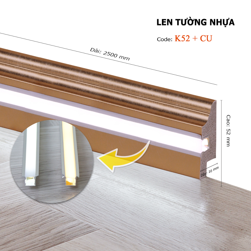 Len Tường Led K52+CU