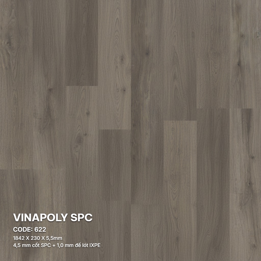 Sàn Nhựa Vinapoly SPC 5,5mm 622