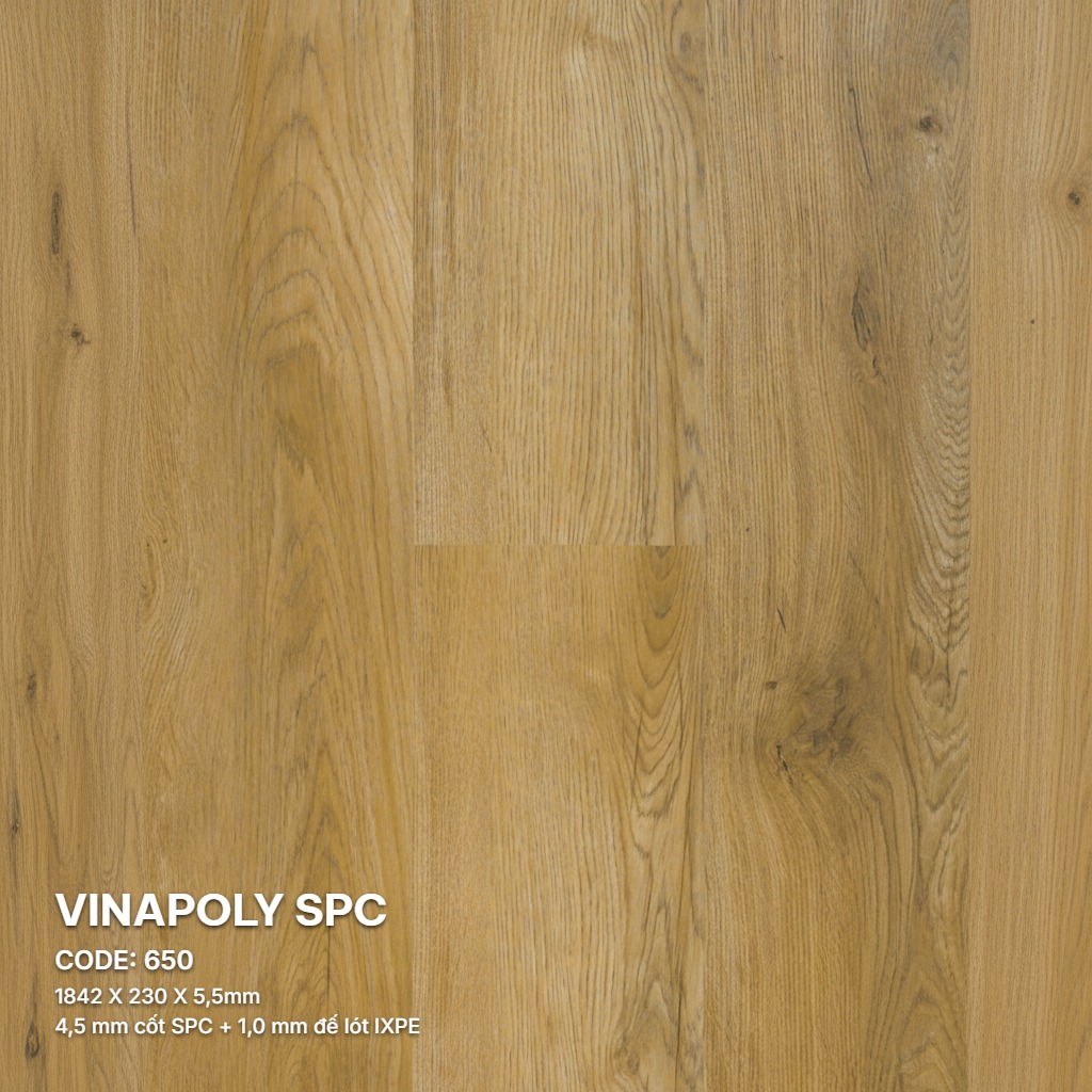 Sàn Nhựa Vinapoly SPC 5,5mm 650
