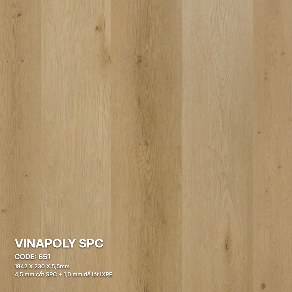 Sàn Nhựa Vinapoly SPC 5,5mm 651