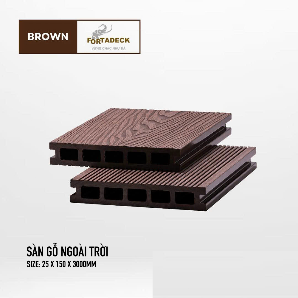 Sàn Nhựa Khoáng Fortadeck Brown