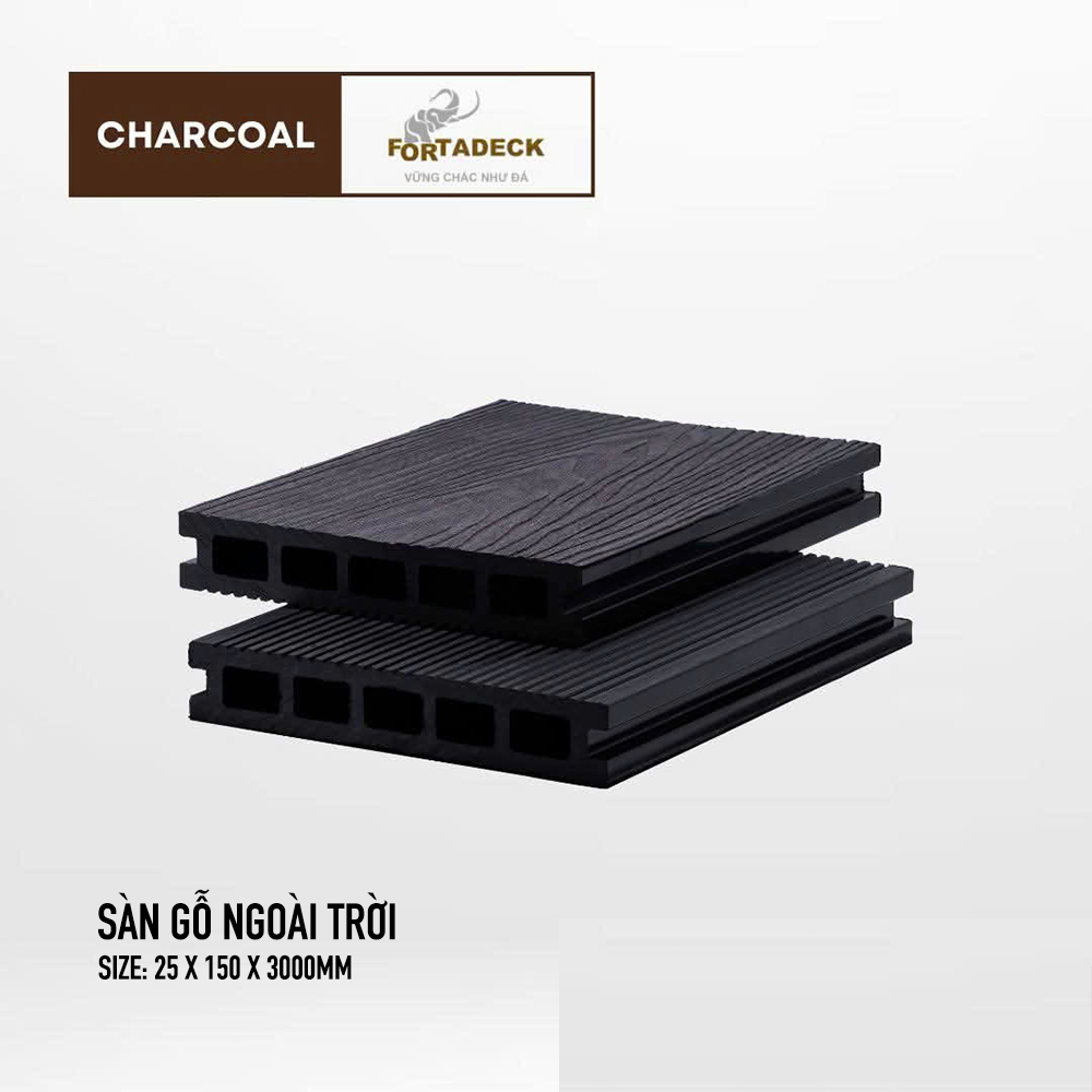 Sàn Nhựa Khoáng Fortadeck Charcoal