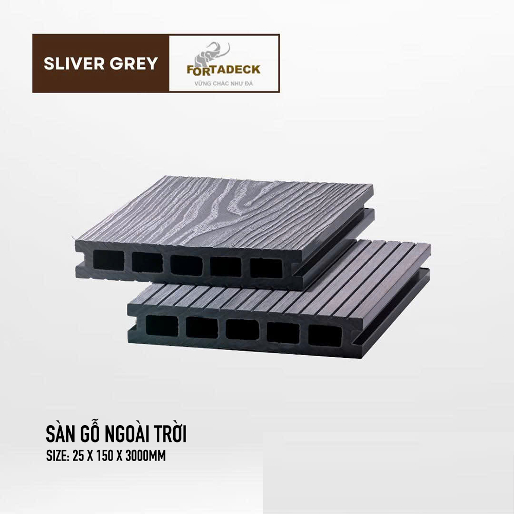 Sàn Nhựa Khoáng Fortadeck Sliver Grey
