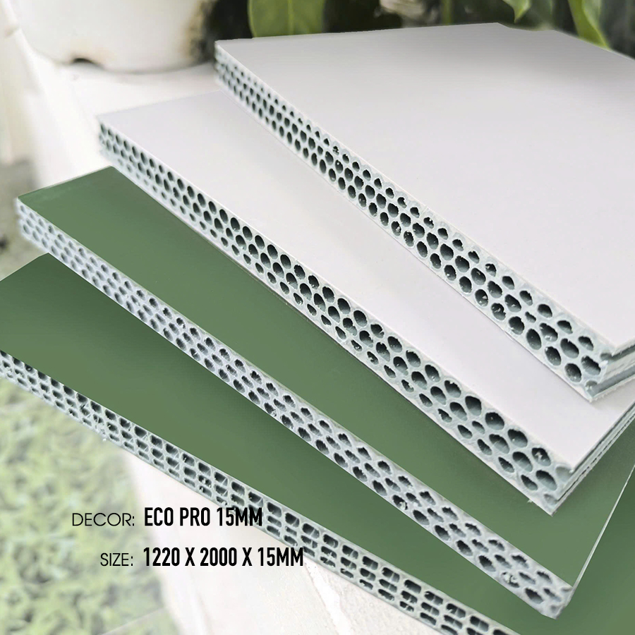 Tấm ECO Pro 15x1220x2000 Lỗ Tròn Mặt Trắng