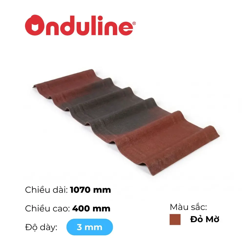 Ngói Onduvilla Đỏ Mờ
