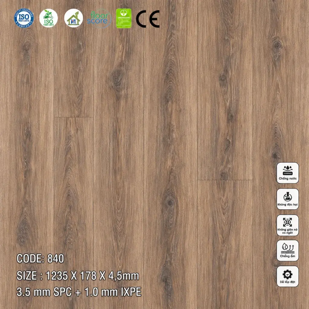 Sàn Nhựa VinapoLy 4,5mm 840