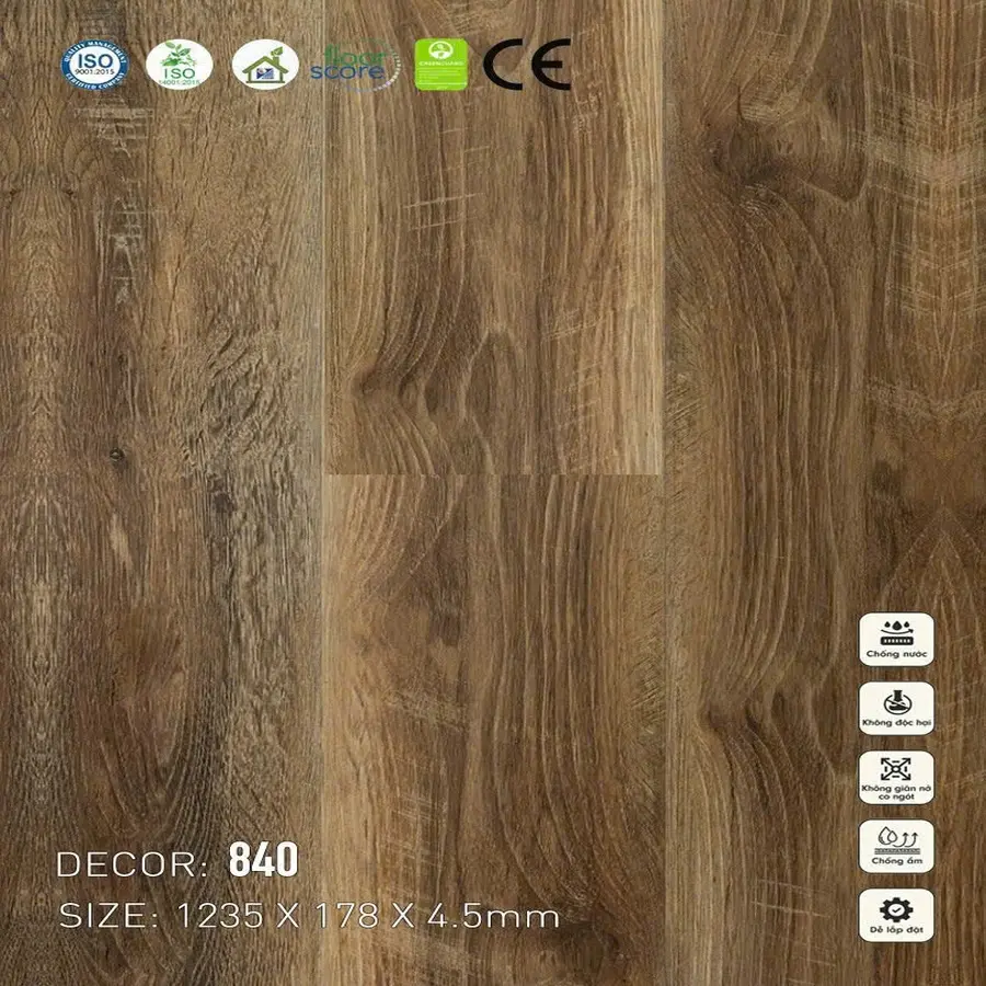 Sàn Nhựa Vina SPC 4,5mm 840
