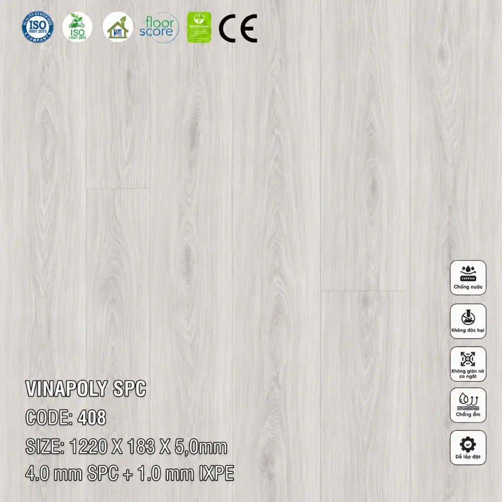 Sàn Nhựa VinapoLy 5,0mm 408