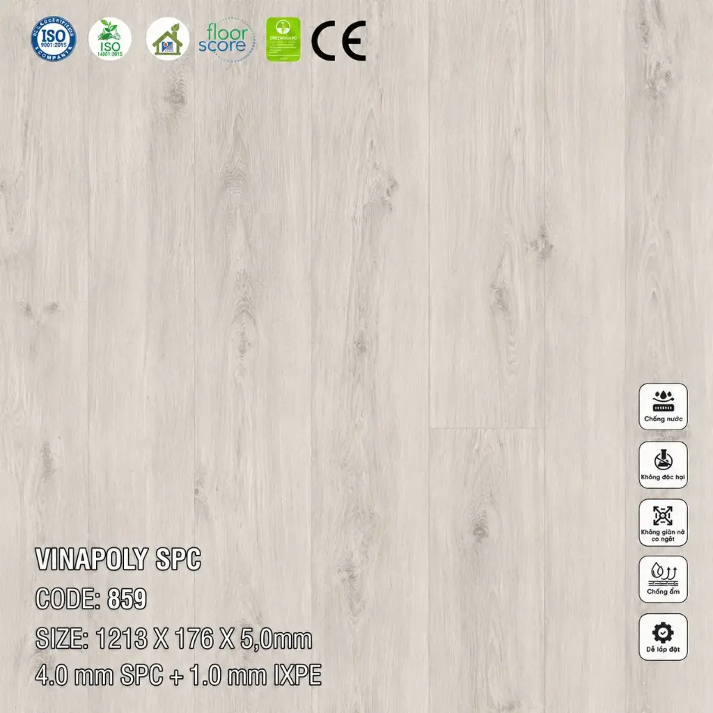 Sàn Nhựa VinapoLy 5,0mm 859