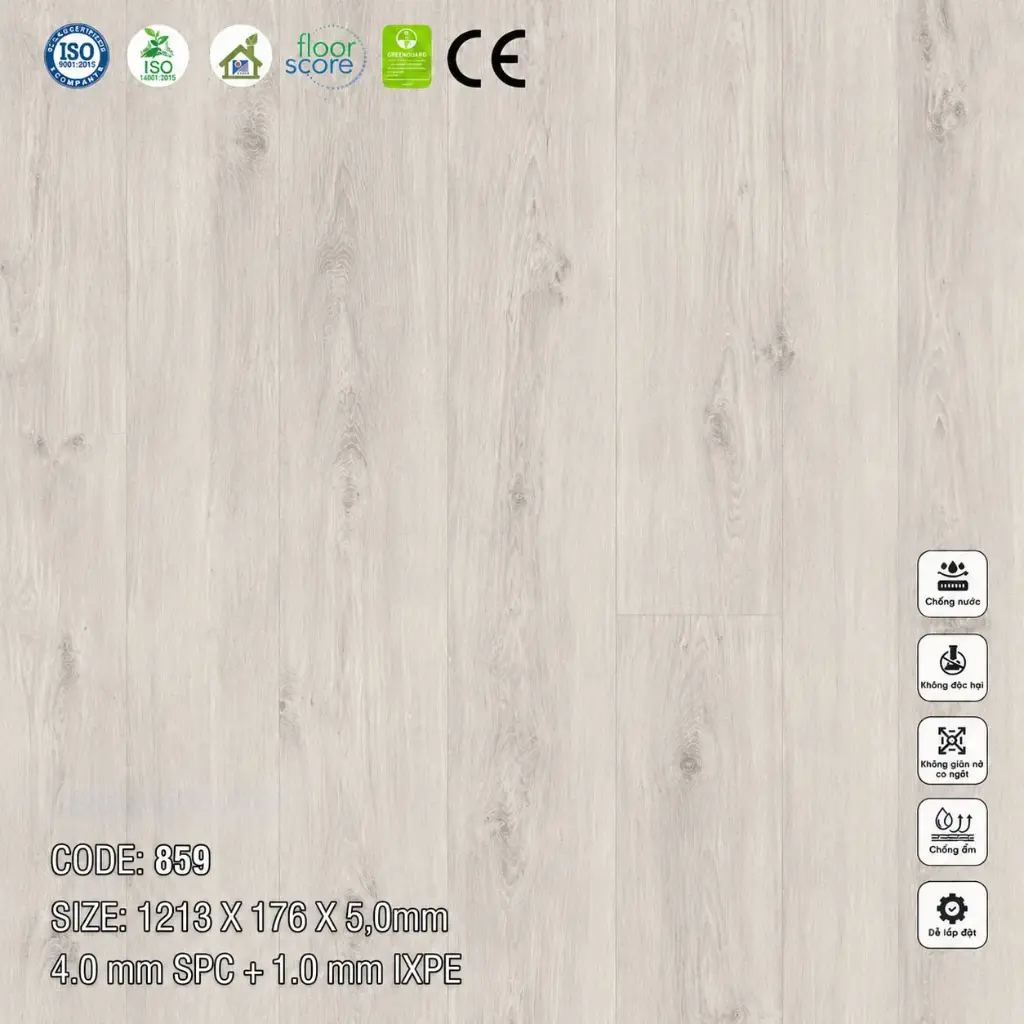 Sàn Nhựa VinapoLy 5,0mm 859