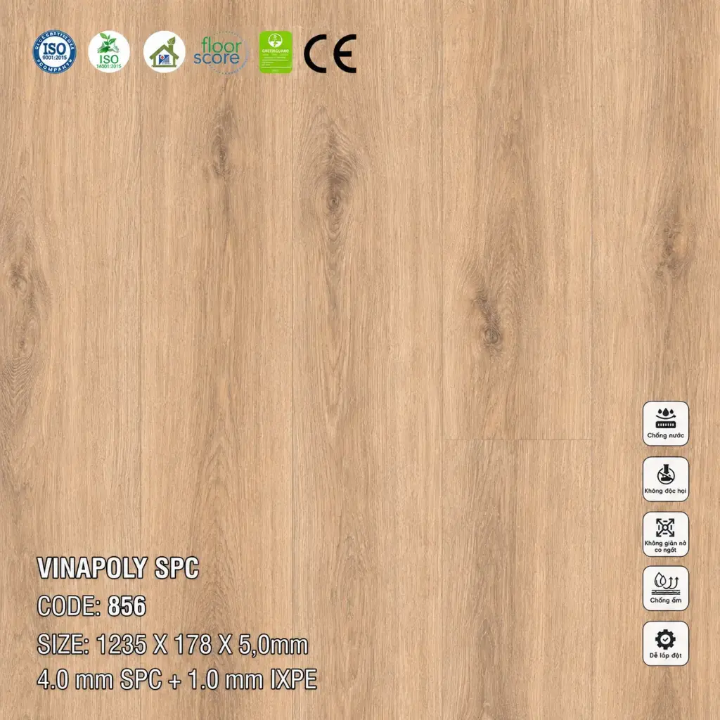 Sàn Nhựa VinapoLy 5,0mm 856