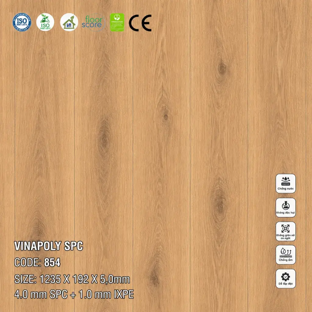 Sàn Nhựa VinapoLy 5,0mm 854