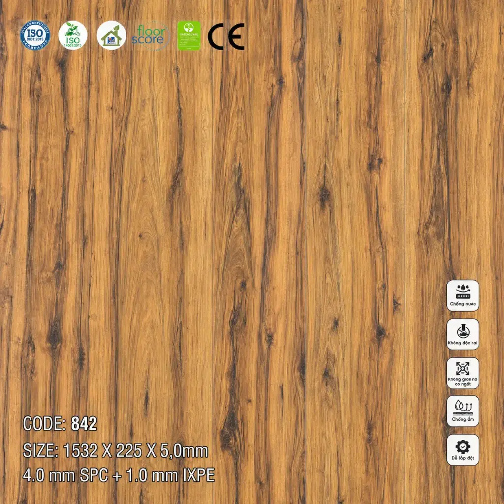 Sàn Nhựa VinapoLy 5,0mm 842
