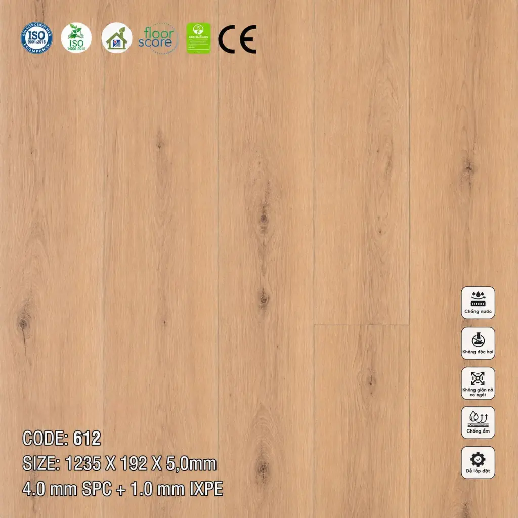 Sàn Nhựa VinapoLy 5,0mm 612